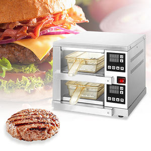 Armoire à pépites de <span class=keywords><strong>poulet</strong></span> commerciale Offre Spéciale à 1 étage et 2 assiettes KFC Burger Patty Holding Cabinet Chauffe-aliments pour Hotles Restaurant - Product Image 1
