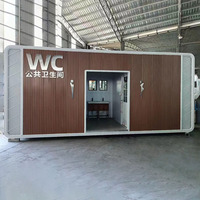 Toilettes portables écologiques à prix de gros personnalisé, vente chaude, maison préfabriquée mobile, conteneur de toilettes, utilisation moderne dans les parcs