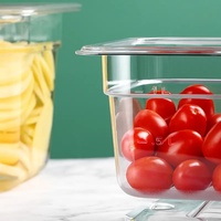 Matériel de restauration commerciale à l'échelle 1/6, fournitures pour hôtels et restaurants, réchaud à buffet, conteneur gastronorme, bac GN, certifié NSF, en plastique