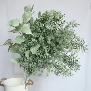 Wholesale Green Leaves Artificial Flowers Arrangement for Wedding Centerpiece