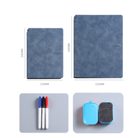 Cahier de tableau blanc A5 A4 en cuir mémo tableau blanc réutilisable planificateur hebdomadaire Portable élégant cahier de bureau