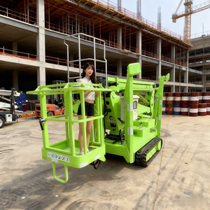 CE Certificated 18m 20m Rotary Basket Electric Aerial <b>Work</b> Lift <b>Platform</b> Adjustable Crawler Tracked Spider Boom Lift - Product Image 1