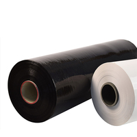 LLDPE Coulée Opaque 75cm * 1600m * 25mic Film d'emballage en papier souple extensible pour ensilage Aérosol résistant à l'humidité Utilisation Agriculture Peinture