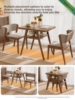 Ensemble table et chaises de balcon en bois massif, trois pièces, empilable, design moderne, mobilier pour petits appartements ZY006