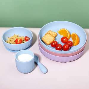 Assiette à <span class=keywords><strong>ventouse</strong></span> en silicone <span class=keywords><strong>de</strong></span> qualité alimentaire pour bébé, bol, tasse, vaisselle, <span class=keywords><strong>set</strong></span> <span class=keywords><strong>de</strong></span> repas pour enfants - Product Image 6