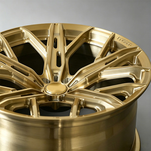 Rines Forjados para Autos de Pasajeros con Acabado Bronce Cepillado y Cara Mecanizada de 18 19 20 21 22 23 24 Pulgadas, Compatibles con VW MK7 MK8 <span class=keywords><strong>Golf</strong></span> R Audi TT RS - Product Image 4