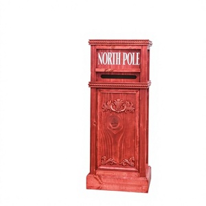 Boîte aux lettres antique décorative de style vintage pour jardin, décoration de Noël, modèle Pôle Nord - Product Image 1