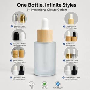 Flacon compte-gouttes de luxe en verre ambré dépoli pour huile essentielle visage et cheveux, 100 ml et 60 ml - Product Image 4