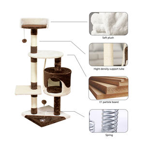 Jianicat, fabricante de sisal de pelúcia, curto, casa na árvore, condo, torre de gato - Product Image 3