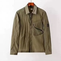 Blouson Bomber d'Hiver Noir de Luxe CP Réfléchissant Style Hip-hop Vintage Coupe-Vent Tendance avec Col Montant et Capuche pour Homme
