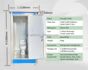2025 a basso prezzo Mobile portatile servizi igienici prefabbricati per la vendita prefabbricato Toilet Seat Toilet case portatile bagno portatile - Product Image 5