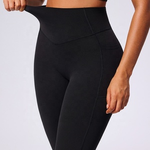 Vêtements de sport de haute qualité pour femmes, leggings taille haute avec poches, contrôle du ventre, <span class=keywords><strong>collants</strong></span> de yoga, pantalon de yoga à séchage rapide, vêtements de yoga - Product Image 6