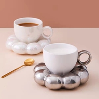 Ensemble de tasses et soucoupes à café en céramique de tournesol, couleur unique, Offre Spéciale ml, 200