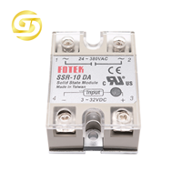 Module relais à semi-conducteurs monophasé SSR-10DA, sortie 24-380VAC, entrée 3-32VDC 10A DC au Module SSR AC