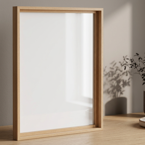 Wooden Photo <b>Frame</b> Rectangle Minimalist Wall <b>Mount</b> Vertical Orientation - Product Image 3