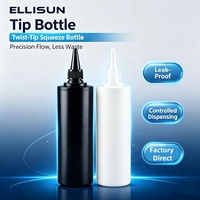 Bouteille en plastique HDPE de 10 ml, 15 ml, 20 ml, 30 ml, 50 ml, 500 ml pour lubrifiant, colle, produits chimiques, avec buse de distribution