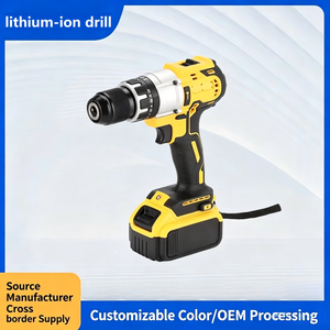 Taladro de Iones de Litio, Diámetro Máximo de Perforación de 13 mm, Taladro Eléctrico Inalámbrico con Motor sin Escobillas de 18 V, Funcionamiento Vertical - Product Image 5
