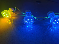 Lampes Turbo IP66 pour Manèges, Éclairage de Fête Foraine 35mm 24V, Cabochons LED RGB E14, Points Lumineux pour Carrousel et Parcs à Thème
