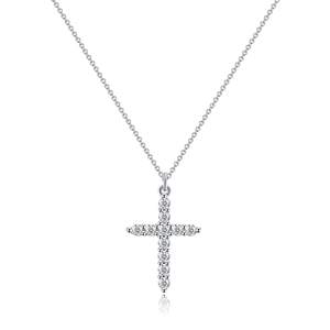 Bijoux religieux, collier avec pendentif croix en <span class=keywords><strong>argent</strong></span> sterling 925, zircone cubique 5A personnalisé pour femmes - Product Image 3