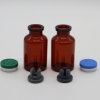 Flacon en verre stérile RTU 2r 4r 6r transparent ou ambré, dépyrrogéné, pour eau de Bacteriophage