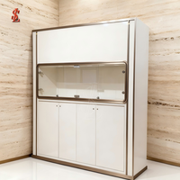 Solution de Présentation Complète pour Magasin : Vitrine Murale Intégrée, Meuble Flottant en Verre, Îlot à Bijoux LED, Aménagement de Boutique