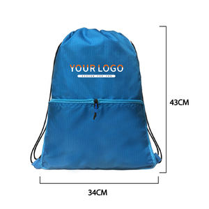 Sac à dos personnalisable avec cordon de serrage pour le sport, logo personnalisé, en nylon et polyester, imperméable, sacs de sport à cordon de serrage - Product Image 2
