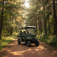 Voiturette de golf électrique tout-terrain personnalisée Rainbow 48V, certifiée CE, freins à disque, 6 places, 30 km/h, autonomie 70-90 km, pour clubs