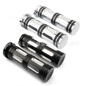 Puños de manillar de motocicleta Moshark, cromados negros, modificados con CNC para manillares Harley MP05-002-0033 - Product Image 1