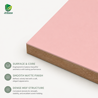 Panneau MDF en placage de bois écologique, imperméable et ignifuge, couleur rose pâle, 18 mm, pour cuisines et salles de bain modernes et contemporaines (E0)