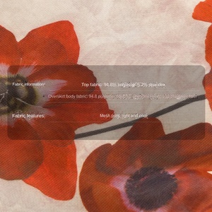 Set Ispirato al Qipao Cinese, Camicia Vintage in <span class=keywords><strong>Tulle</strong></span> e Gonna Sopra il Ginocchio con Colletto a Fiocco e Vestibilità Regolare - Product Image 5