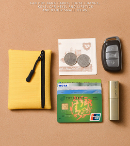Simple Portable Mini Coin Purse Premium Waterproof Ultra-Lightweight Zippered <b>Wallet</b> Coin - Product Image 5