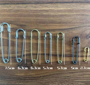 Épingles de sûreté en acier inoxydable robustes grands métiers en métal pour la mode finition or argent géant Durable pour vêtements vêtements - Product Image 1