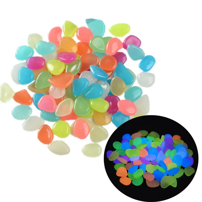 Luminous Stones Glowing in the Dark Lighting Cobbles for Garden Landscape Aquarium Decorations Paving Pebbles Fluorescent Stones