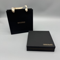 Boîte-cadeau en chocolat truffé de qualité supérieure Shengcan au toucher doux avec sac en papier pour boîte à bonbons en papier