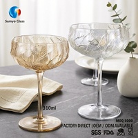 Gobelets en cristal sans plomb soufflés à la main de luxe avec logo personnalisé Samyo, verres à vin rouge pour restaurant, mariage, fête