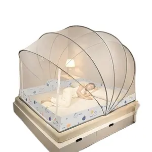 キングサイズベッド用の蚊帳を無料で設置できる人気の折りたたみ式ベビーベッド蚊