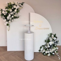Nouveauté Socle en bois élégant et moderne personnalisé pour la décoration de fête |   Stand d'exposition pour événements, mariages, anniversaires