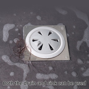 Vente en gros, Meilleure vente : Grille de drain de sol ronde en plastique, type interrupteur, anti-blocage, pour lavabo et salle de bain - Product Image 6