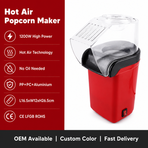 <span class=keywords><strong>Machine</strong></span> à Popcorn Électrique à Air Chaud 1200W <span class=keywords><strong>Sans</strong></span> Huile avec Couvercle Transparent et Commande par Interrupteur pour Cuisine Domestique et Utilisation Extérieure - Product Image 1