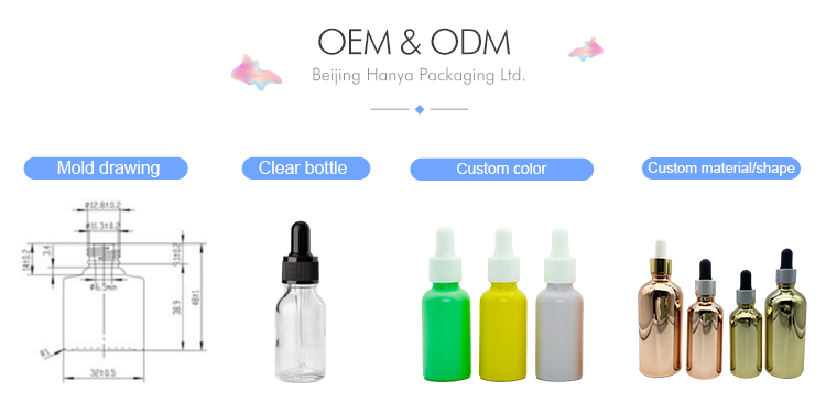 Flat Shoulder Essential Oil Glass Eye Dropper Bottles Non Toxic
