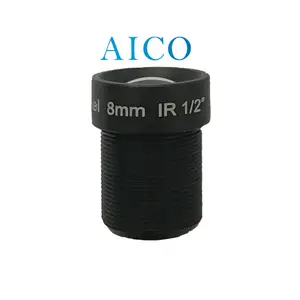 AICO metal & glass 8mm 1/2inch F2.0 3mp 8.0mm m12x0.5 s mount cctv board 8mm m12 lens per 1/2 in sensor camera