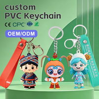 Fabrication en gros, conception gratuite, porte-clés en caoutchouc personnalisé promotionnel, logo en PVC souple 3D, écologique, durable