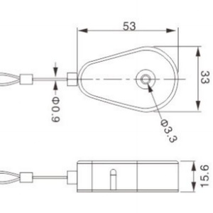 Factory Price Drop-shaped Steel Cable Reel Retractable for <b>Equipment</b> Counterbalancing <b>Security</b> Display Pull Box - Product Image 6