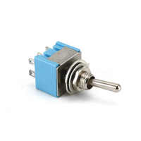 Interrupteur à bascule bleu miniature MTS-202 à 6 broches, 2 positions marche-marche, 15A 50VAC, métal industriel, 3 pôles, IP31, Dirui US