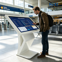 Kiosque numérique interactif à écran tactile HRAY de 32 pouces pour la recherche d'informations publiques, affichage commercial, OEM ODM disponible