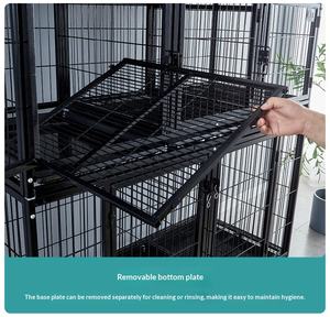 Toz Boya Kaplamalı, Katlanabilir, Çevre Dostu, Dayanıklı ve Yer Tasarruflu, Çok Katmanlı, İstiflenebilir Metal Köpek Kafesi - Product Image 5