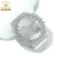Dropshipping Spiked Thorn CZ-Intarsien Messing Uhrenlünette HHMWP008 Luxus Uhrengehäuse Umweltfreundlich Recycelt Kundenspezifisch Online-Wiederverkäufer
