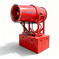 Canon à brouillard de type remorque de 80 m, pulvérisateur longue portée pour le contrôle de la poussière dans les zones de transfert de matériaux en vrac