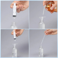 Kit dispensador Perfume recargable Herramientas cosméticas de plástico que incluyen embudo de paja estilo jeringa para una separación conveniente