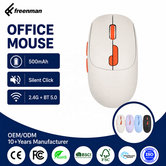 Wireless Mouse Silent Slim Optical Mouse 7D 1600 DPI Laptop Mice Dual Mode Computer Mouse for Mac Laptop Tablet Computer